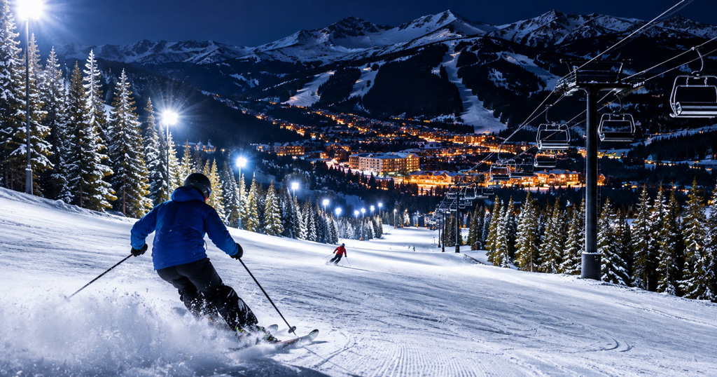 Night Skiing Under the Lights in Keystone